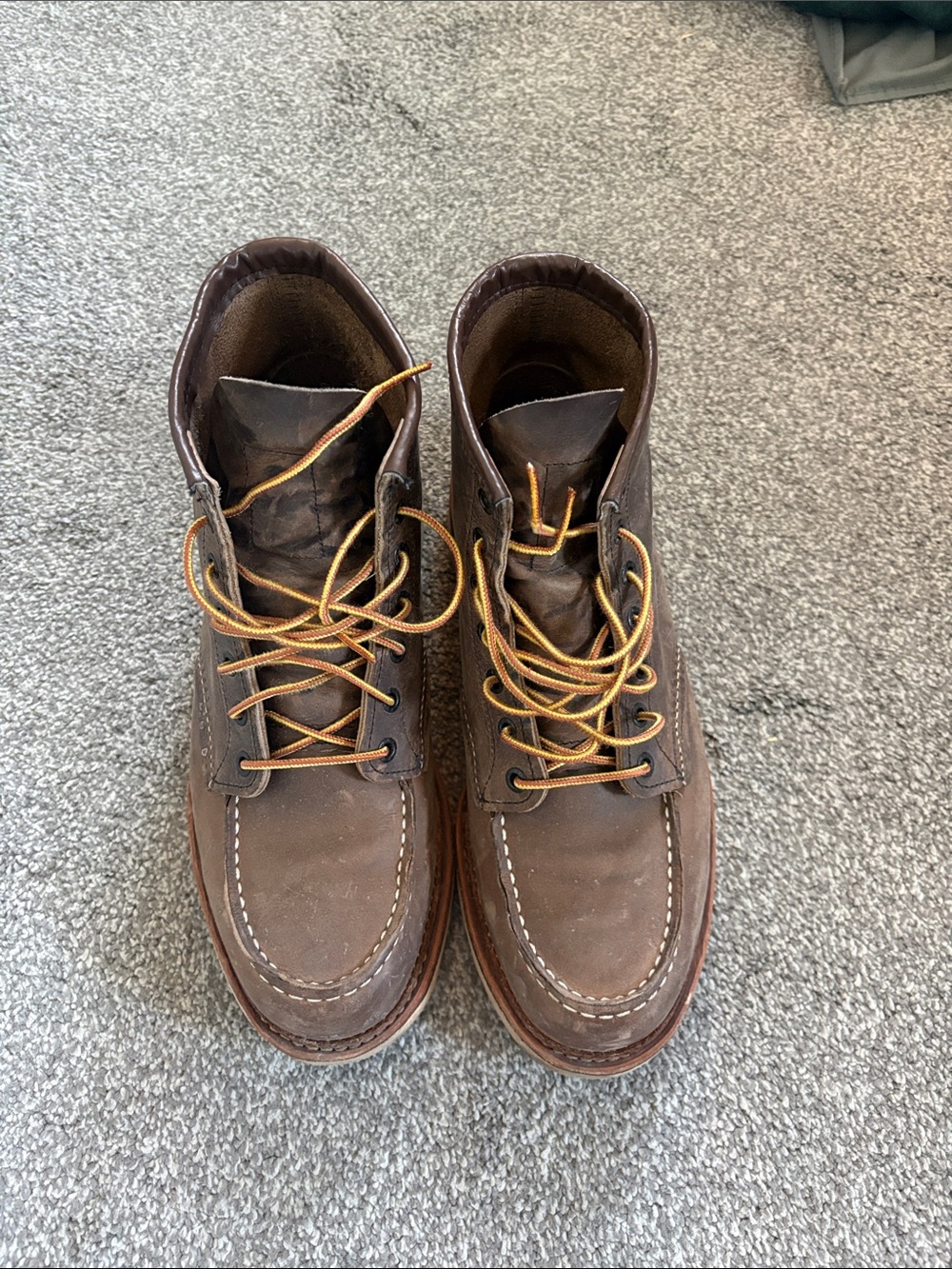 Red Wing Brown Leather Moc Toe Work Boots - Rugged Lace-Up